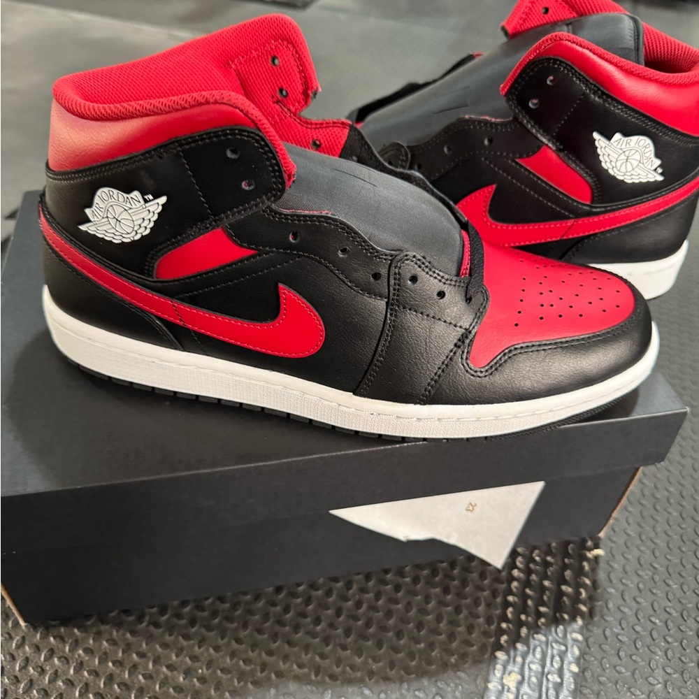 Jordan 1s Black and Red Sneakers